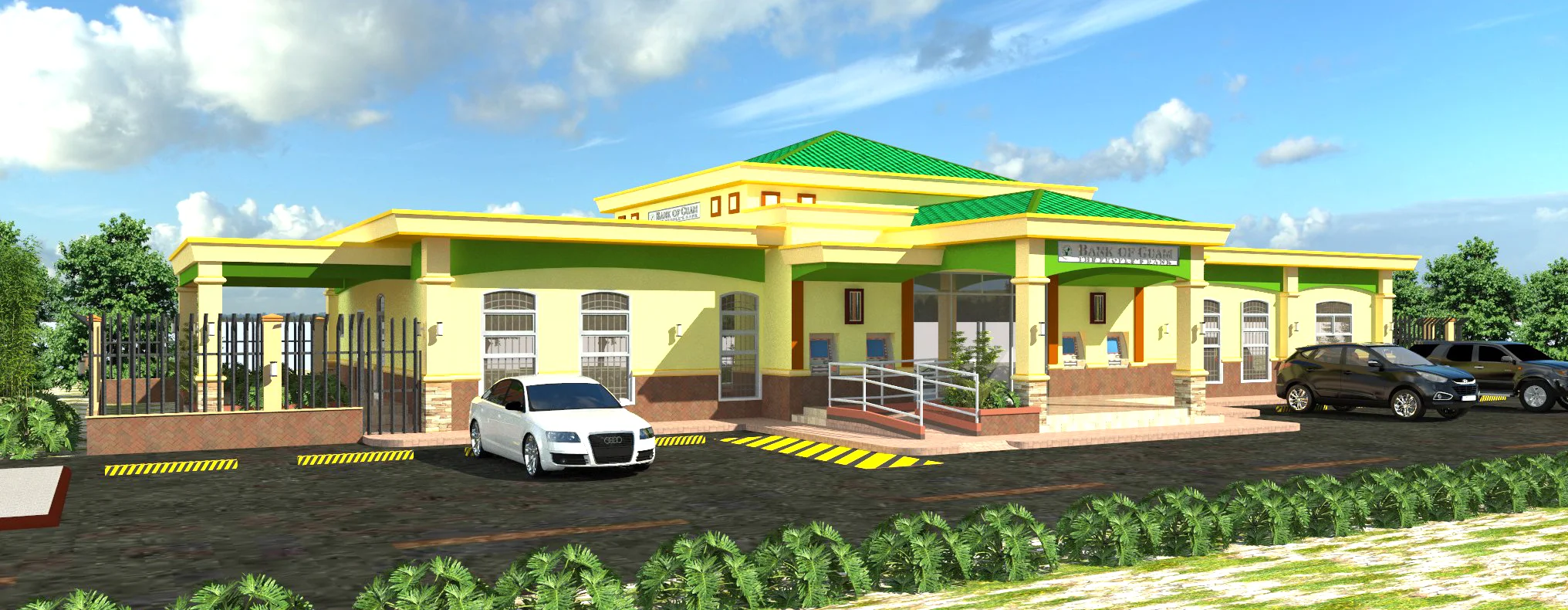 Bank of Guam Building, corporate offices architecture project by MPAAI